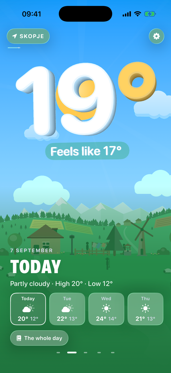 The ten-day forecast with highs and lows